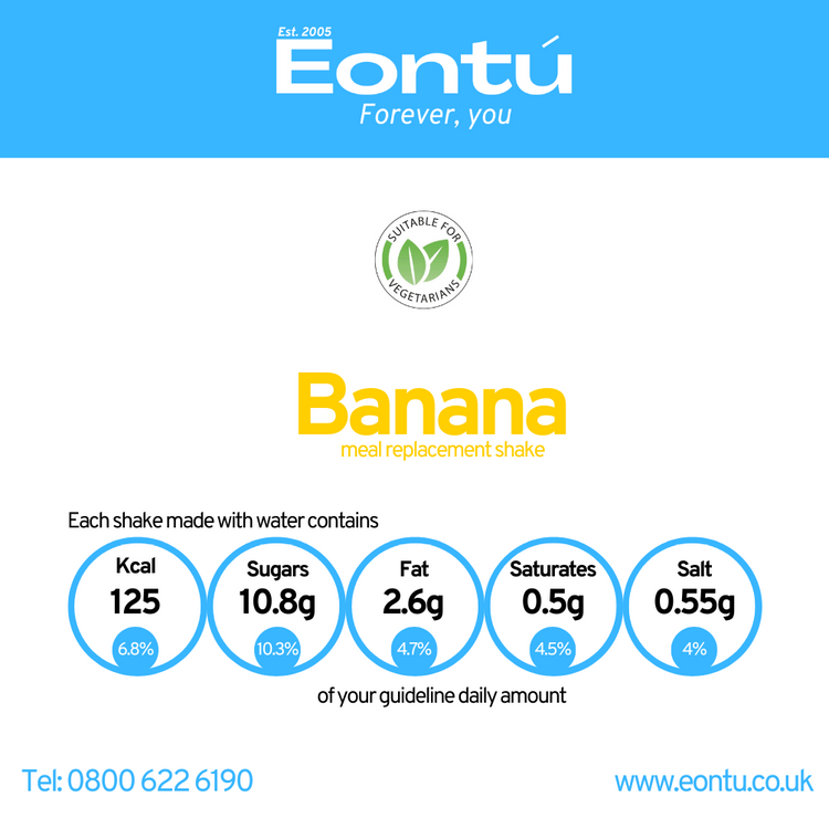 Banana Total Food Replacement Shake (125/205kcal)