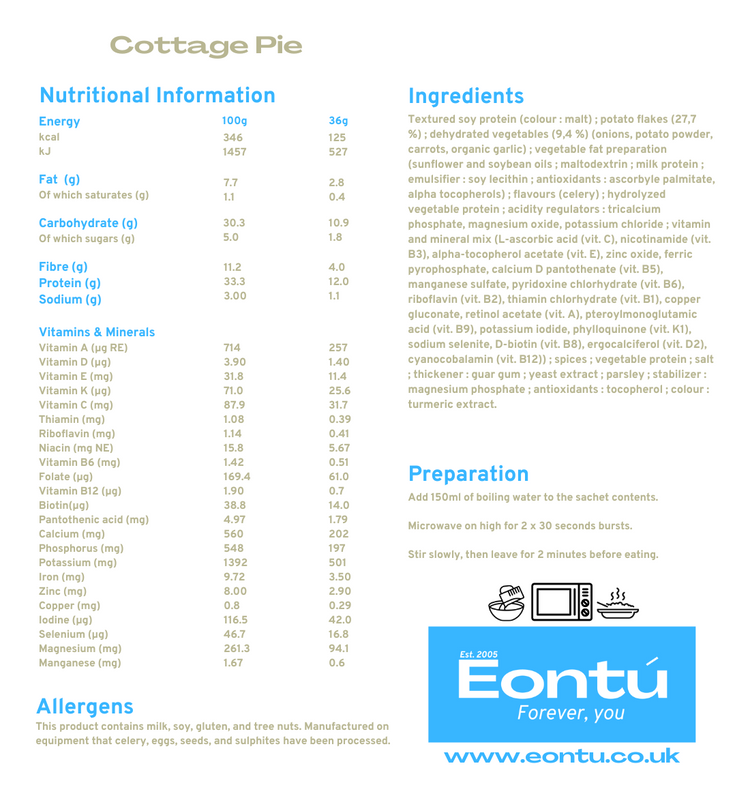 Cottage Pie 125kcal Total Food Replacement Meal