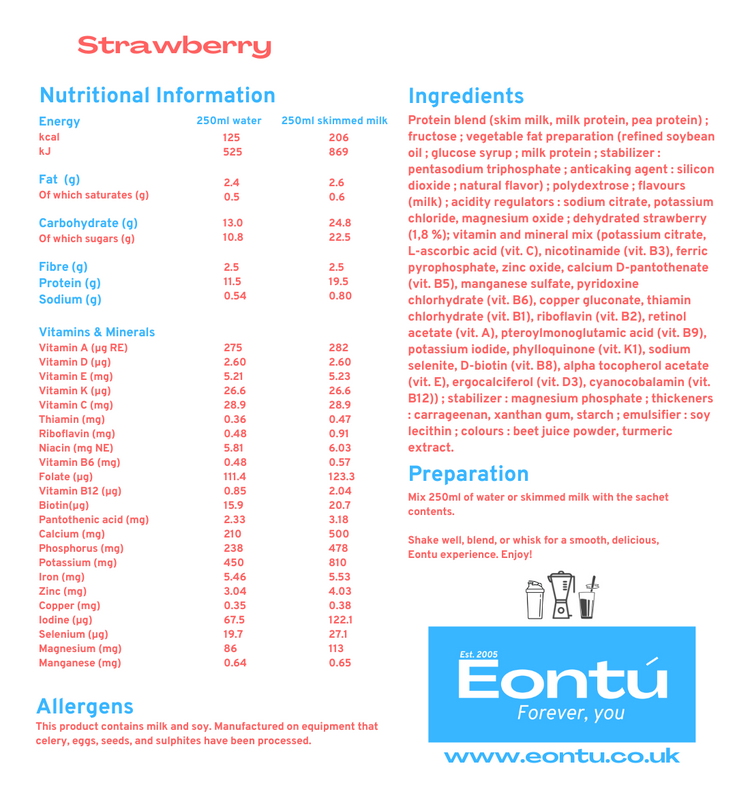 Strawberry Total Food Replacement Shake (125/206kcal)