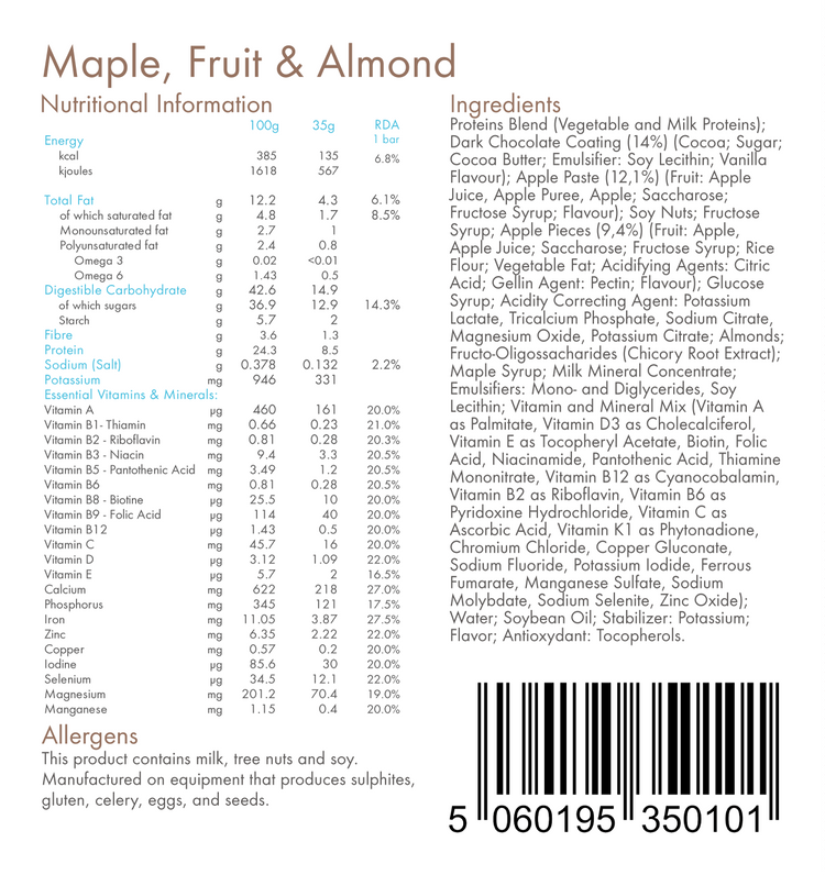 Maple Fruit & Almond 200kcal Meal Replacement Bar