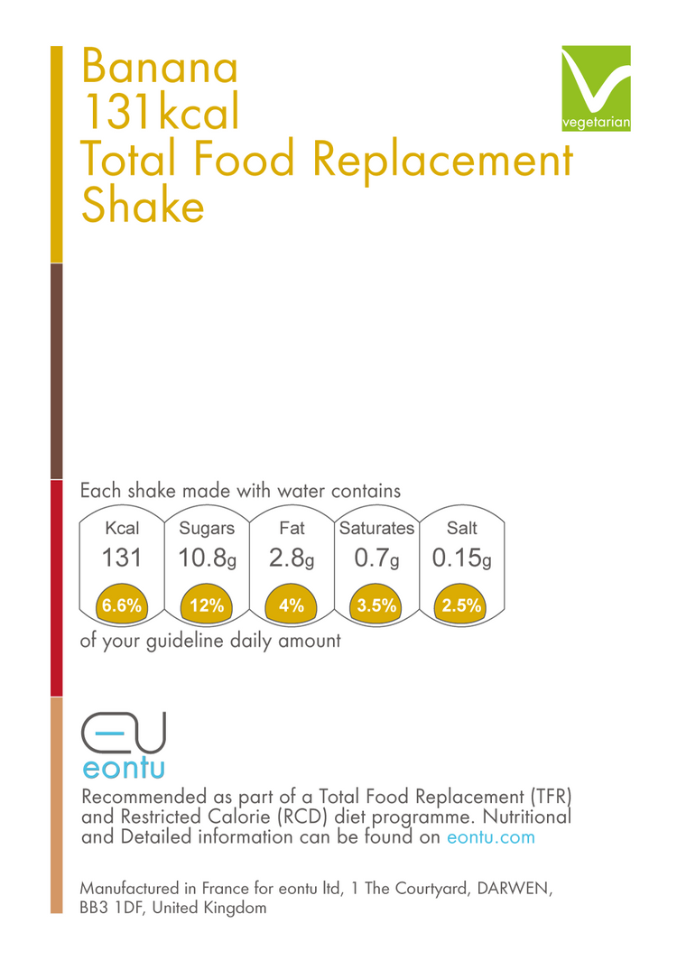 Banana Total Food Replacement Shake (131/218kcal)